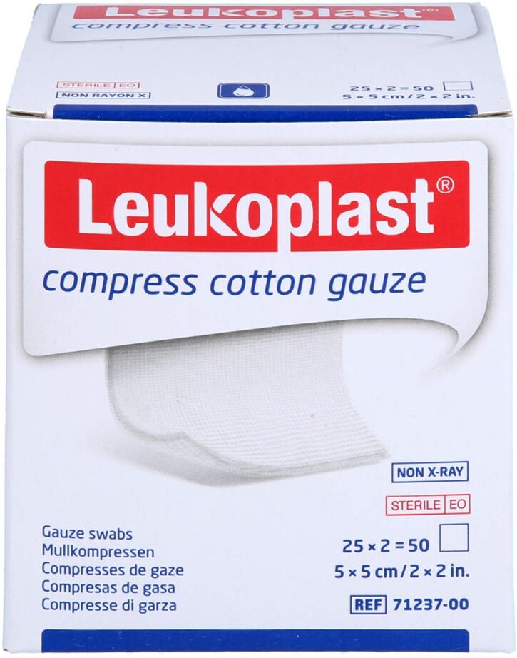 Leukoplast Compress Cotton Gauze St.5x5cm 8f 25X2stk