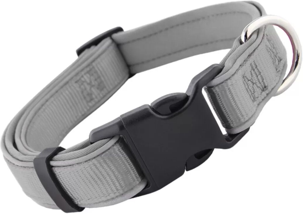 INF Reflektierendes Neopren-Hundehalsband mit ABS-Verschluss — 360° Sichtbarkeit, gepolstert, atmungsaktiv, Anti-Choke (L, XL) XL