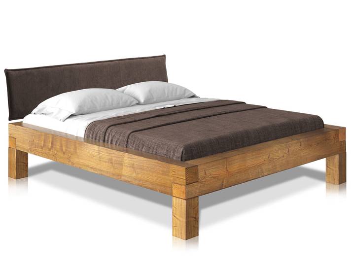 CURBY 4-Fuß-Balkenbett mit Polsterkopfteil, Material