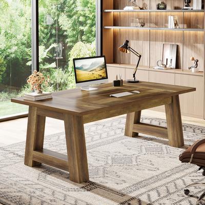 YUZHOU "Large Office Computer Desk, 70.8"" Executive Desk, Modern Workstation Writing Table"