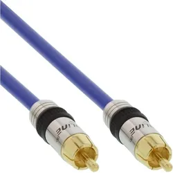 INLINE Cinch Kabel Video & digital Audio, 1xCinch St/St 25m, vergoldete Stecker, Premium