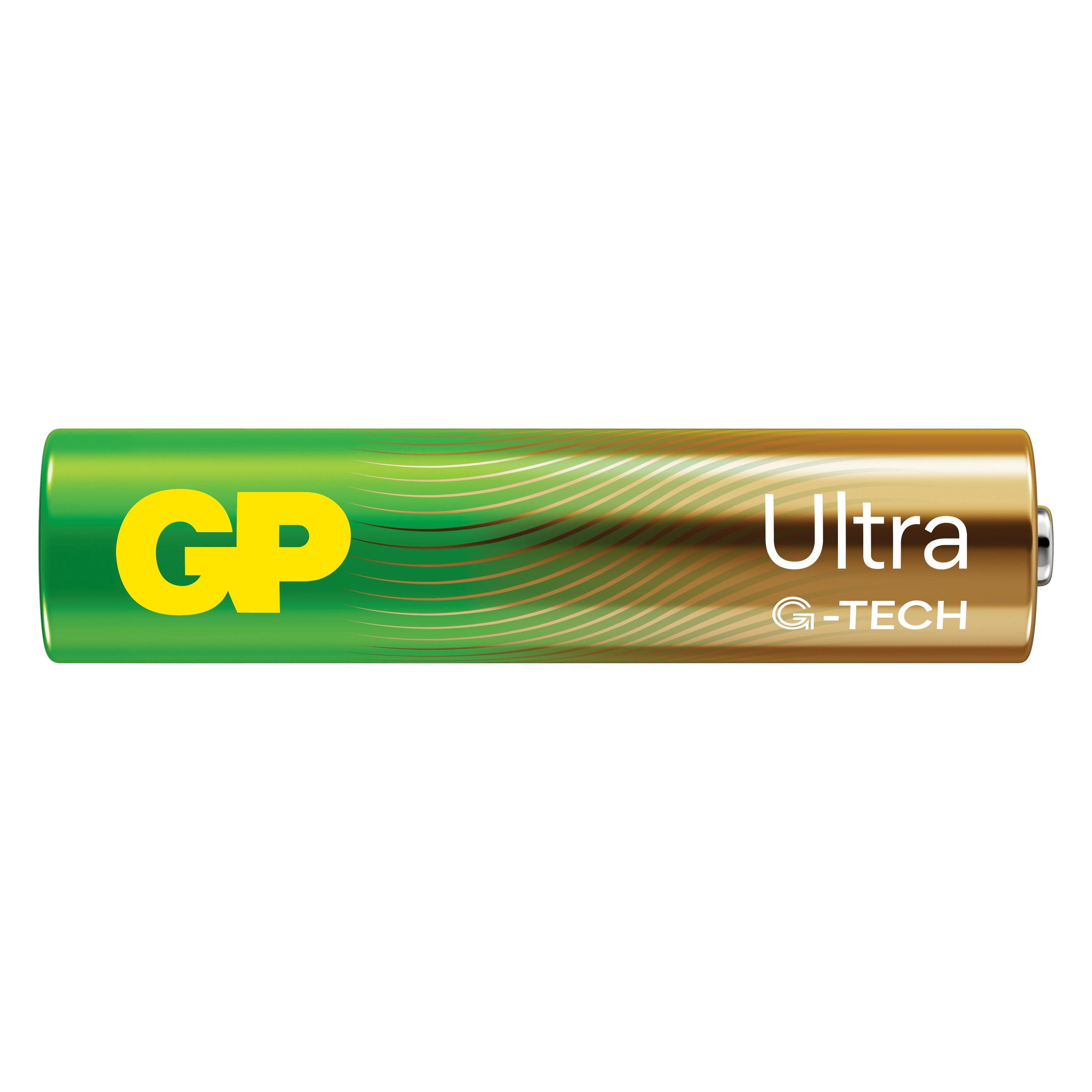 GP Batteries GP Ultra Alkaline AAA Battery, 24AU/LR03, 8-pack (8 Stk., AAA) (151444)