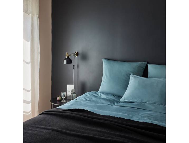 Plaid en laine noir 140x200 cm