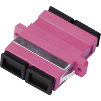 LWL Kupplung, Duplex, SC > SC Buchse, Multimode OM4 violett, inkl. Schrauben