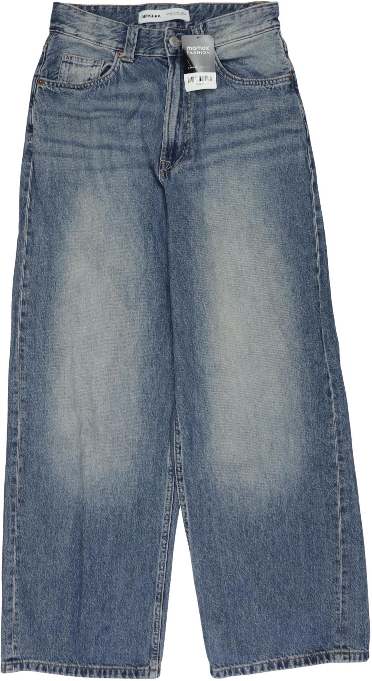 bershka Herren Jeans, Blau, Gr. W29, Baumwolle - Second Hand