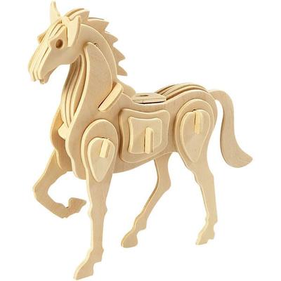 Creativ Company 3D-Figuren zum Zusammensetzen, Pferd, Größe 18x4,5x16 cm, 1 Stk