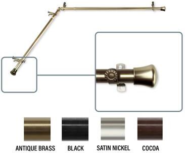 "InStyleDesign 13/16"" Single Corner Curtain Rod"