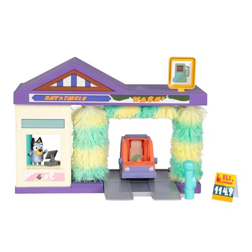 Moose Toys Bluey Autowasstraat interactieve wastunnelset met exclusief figuur, meerkleurig