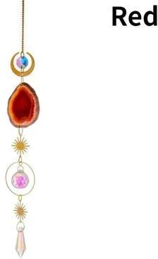 Uplift Essentials Sun And Moon Crystal Prism Suncatcher red