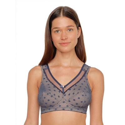 Bügelloser BH SUSA "BH ohne Bügel Prints", Damen, Gr. 85, Cup G, blau (deep ocean), Obermaterial: 57% Baumwolle CO. 38% Polyamid PA. 5% Elasthan EL., BHs