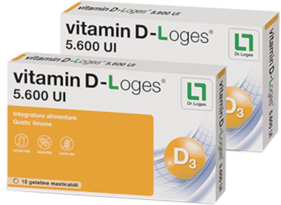 BIOFARMEX Srl Vitamin D-Loges 15 gel-tabs – Integratore vitamina D per ossa e immunità