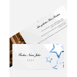 Neujahrskarten selbst gestalten mit Spruch und Fotos im Onlinedesigner bei Meine-Kartenmanufaktur.de