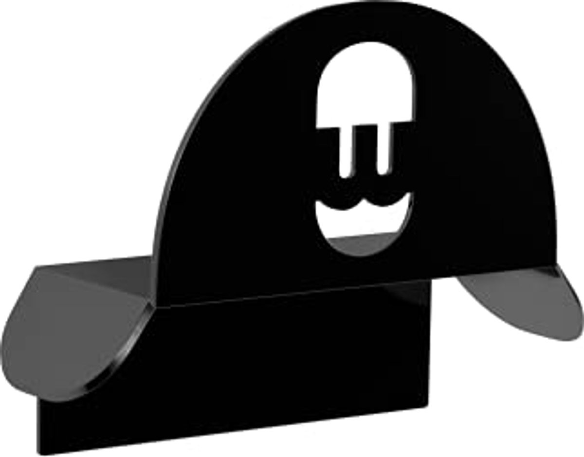 Zwarte wandbeugel voor laadkabel