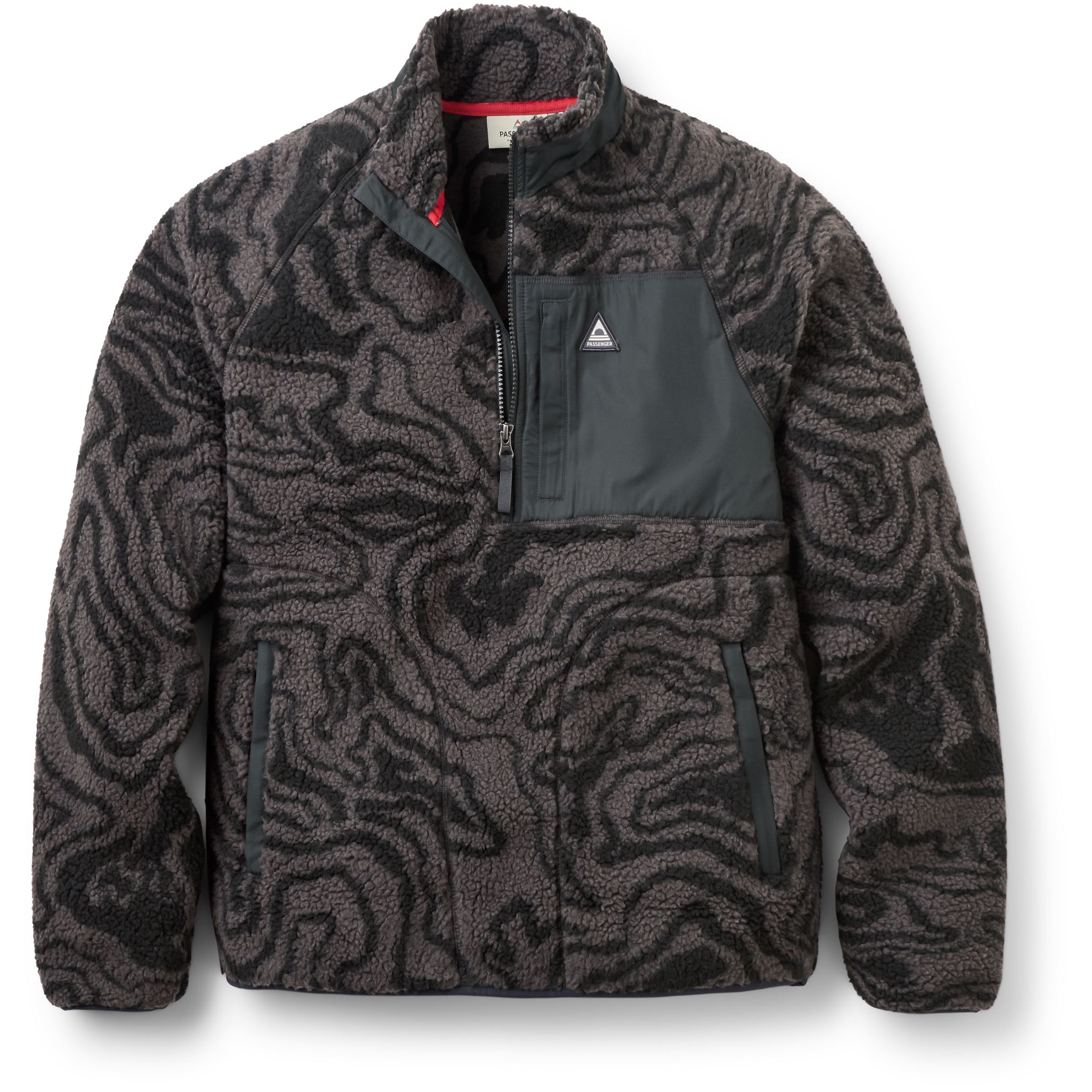 Passenger Offroad 2.0 Sherpa 1/2 Zip Fleece Herren Pullover schwarz Größe M Lifestyle Elastisch