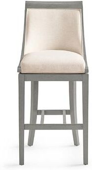 "Avondale Swivel Bar & Counter Stool - Bar Height (29"" Seat), Gray Wash, Fabric, Gray Wash/Crypton Chenille Nomad Snow/Bar Height - Grandin Road"