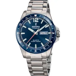 Festina Quarz Herren TITANIUM F20698/2 - blau,grau - 43.0mm
