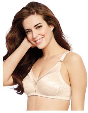 Plus Size Women's Double Support® Lace Wirefree Bra DF3372 by Bali in Porcelain (Size 34 B)