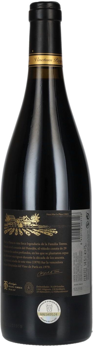 Torres Mas La Plana Penedès DO 2018 14,5% Vol. 0,75l