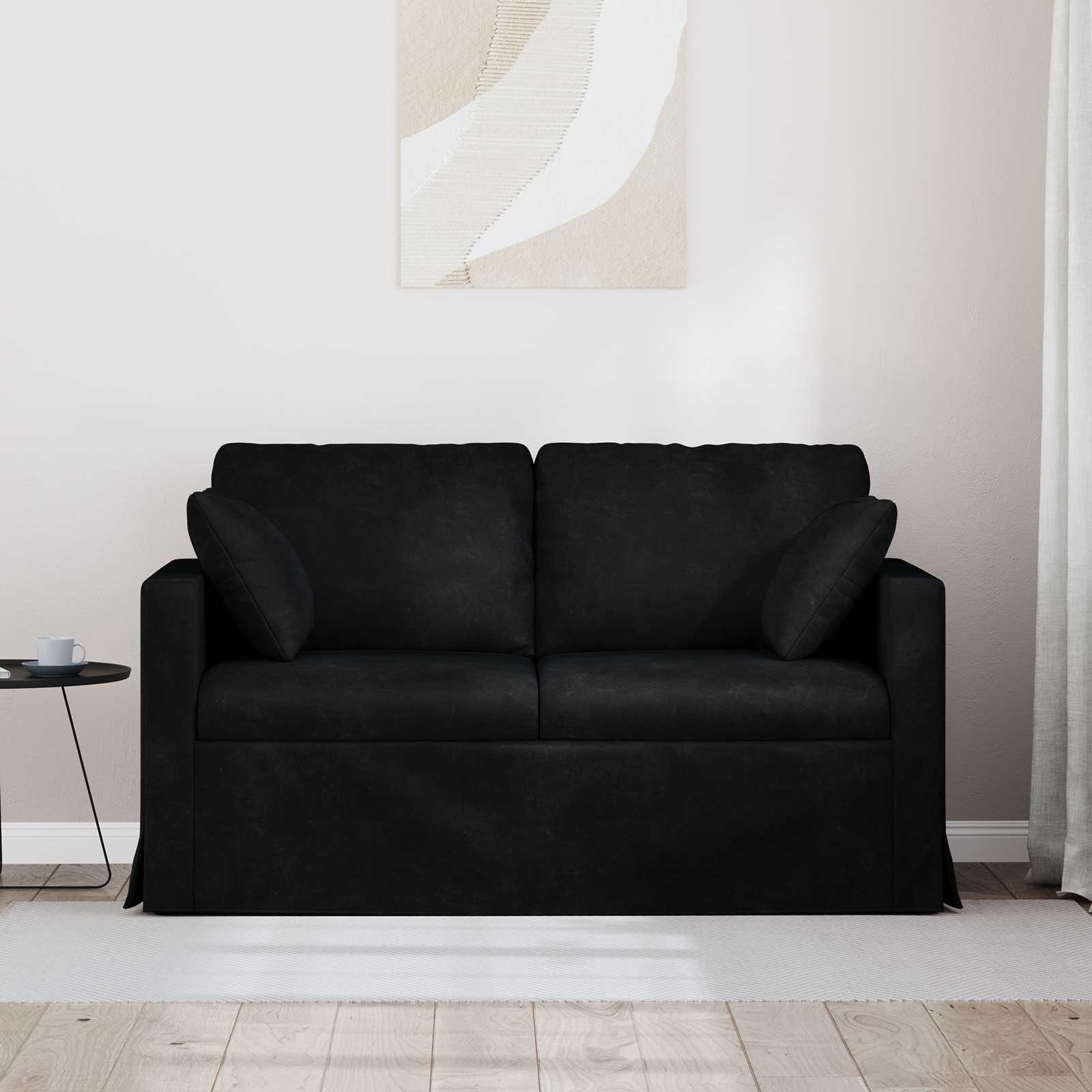 vidaXL Canapé Noir 138 x 78 x 80 cm Velours