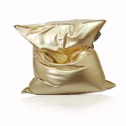 Sitzsack KINZLER "Nugget, XXL", gold (goldfarben), B:130cm H:15cm, Polyester, Sitzsäcke, Sitzsack, gold- oder silberfarben, Outdoor geeignet, Wohnzimmer & Kinderzimmer