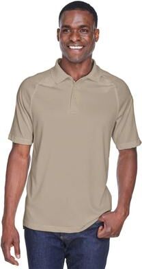 Harriton M211 Men's Advantage Tactical Performance Polo Shirt in Desert Khaki size Medium   Polyester