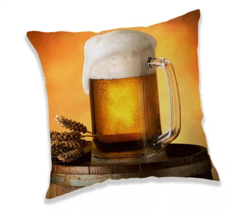 Bier sierkussen 40 x 40 cm