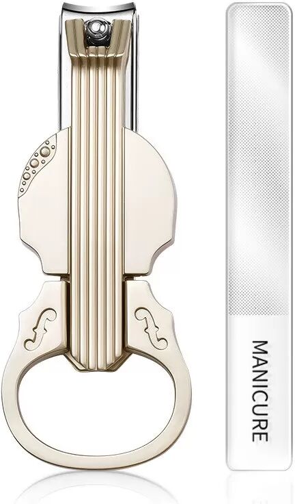 INF Coupe-ongles Champagne Violoncelle + Lime à Ongles en Verre Nano