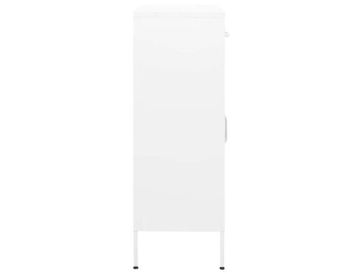 Blanc Armoire de rangement JILL'S Buffet/Armoire latérale Blanc 80x35x101 5 cm Acier LV2226