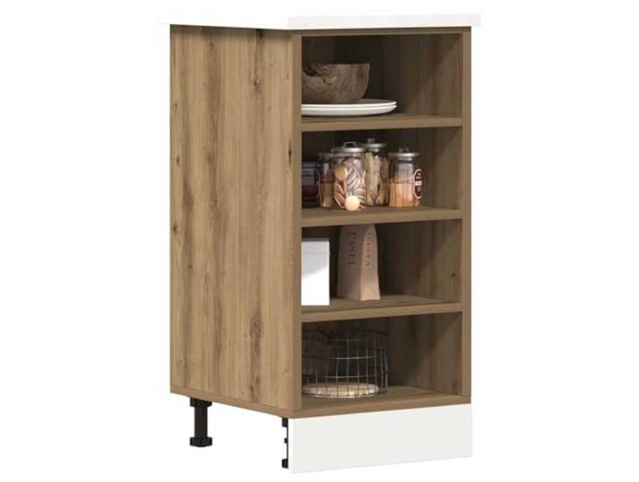 KTHLBRH Küchenschrank Riga Eiche Handwerk 40 x 44,5 x 81,5 cm Verstellbare Füße, Kapazität 80 kg, stabile Spanplatte, leicht zu reinigen