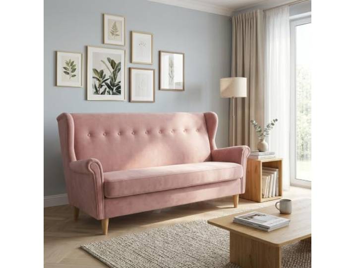 Family Meble Schlafsofa Ari Monolit – jasnoróżowy