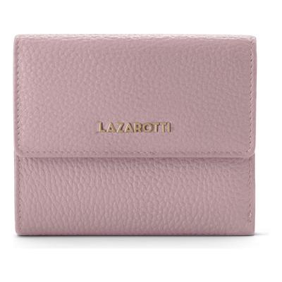 Geldbörse LAZAROTTI "Bologna Leather Geldbörse Leder 12 cm", Damen, rosa, Leder, Kleinlederwaren