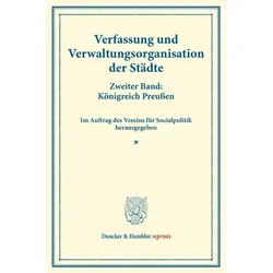 Verfassung und Verwaltungsorganisation der Städte., Fachbücher