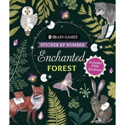 Brain Games - Sticker by Number: Enchanted Forest (24 Images to Sticker), Taschenbuch von Publications International Ltd,New Seasons,Brain Games,