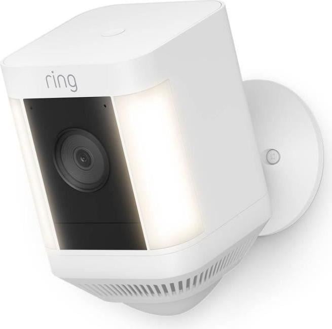Ring Spotlight Cam Plus Bewakingscamera, Batterijgevoed, HD 1080p, Kleuren Nachtzicht, Draadloos met Bewegingssensor