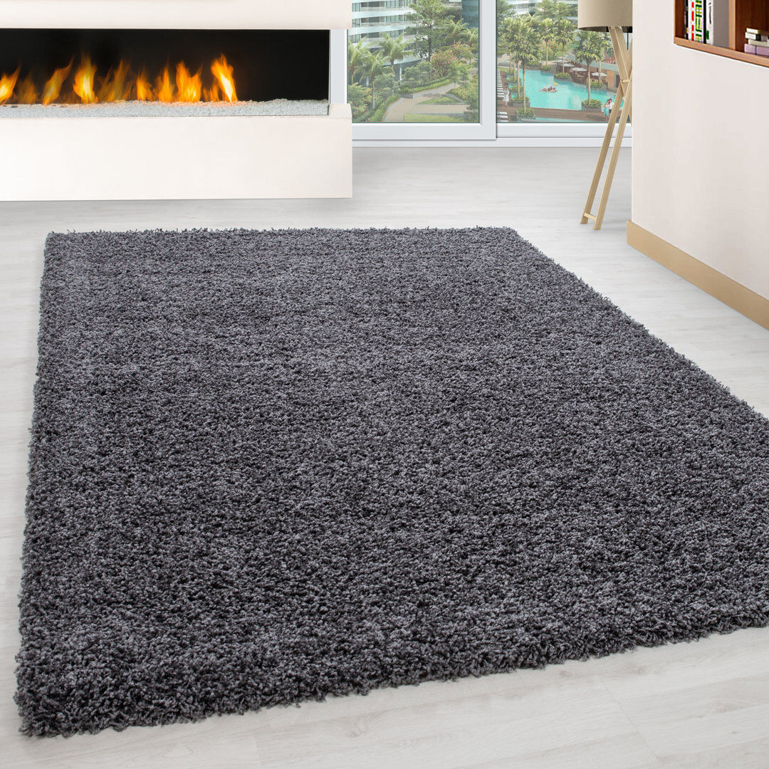 Hashtag Home Chuck Shaggy Grey Rug Grey Rectangle 160 x 230cm
