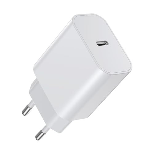 BHHB 20W USB-C Oplader, Netadapter compatibel met iPhone 17/16/15/14/13, iPad en Samsung Galaxy S25/24/23 (1 poort)
