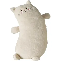 Boltze Kissen Minky in Katzenform, 58 x 28 x 13 cm, beige