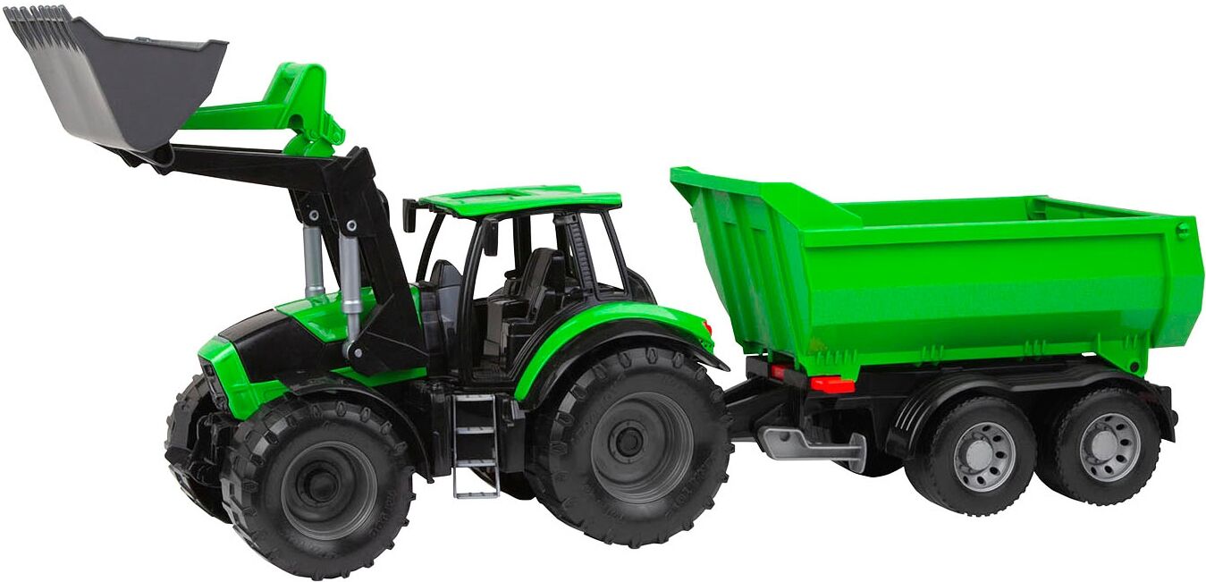 Spielzeug-Traktor LENA "Worxx Traktor Deutz-Fahr Agrotron 7250 TTV mit Anhänger", bunt, Spielzeugfahrzeuge, Kinder, Kunststoff, Spielzeug-Traktor, Made in Europe