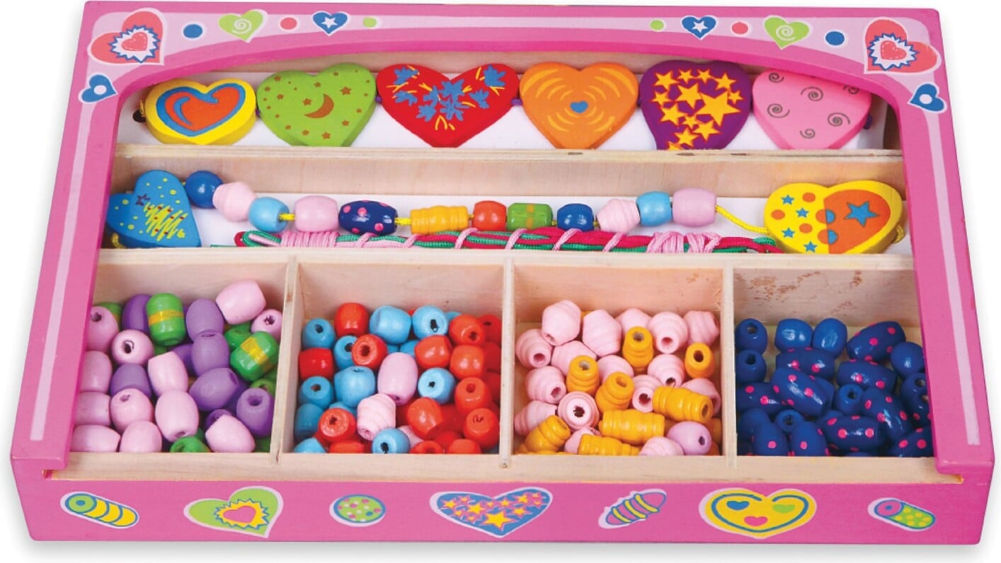 New Classic Toys - Houten kralen set voor het maken van sieraden