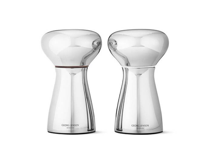 Georg Jensen Salz- / Pfefferstreuer Alfredo Salz- und Pfefferstreuer 2-tlg. edelstahl, (Set, 2-tlg), Alfredo Salz- und Pfefferstreuer