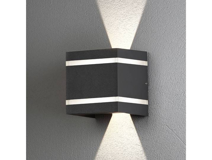 Konstsmide LED Aussenwandleuchte Cremona, schwarz, Aluminium, Modern, LED Wandleuchte außen