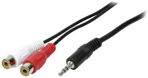 LogiLink CA1047 Cinch / Klinke Audio Anschlusskabel 0.20m Schwarz (matt)