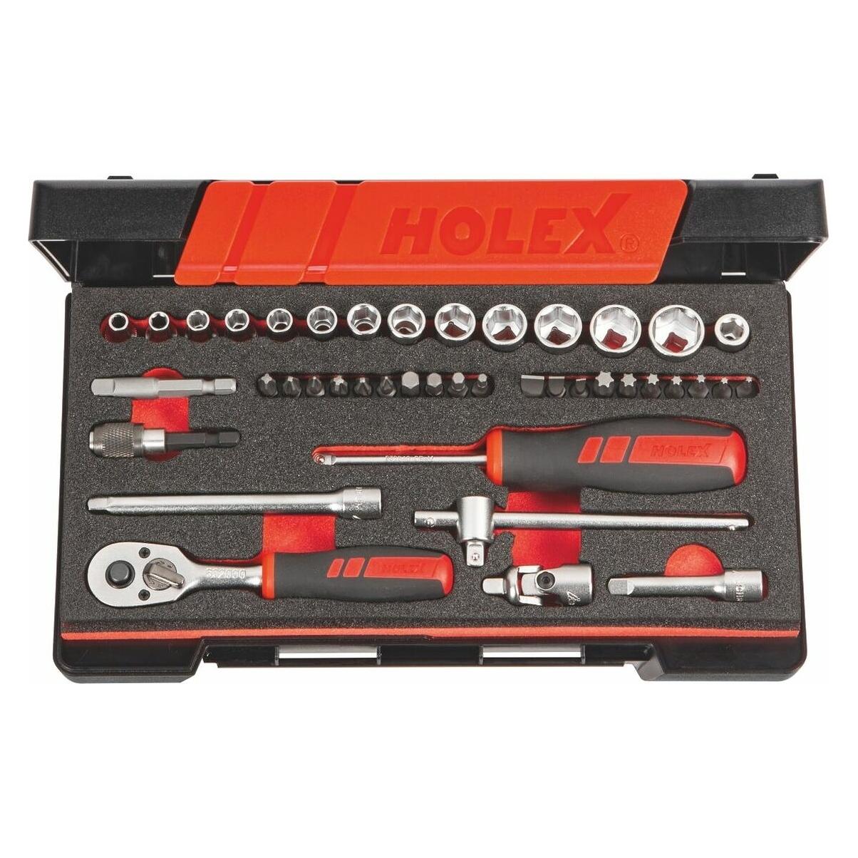 Holex Steckschlüssel-Sortiment 1/4 Zoll-Vierkant 42-teilig 6 (42496724)