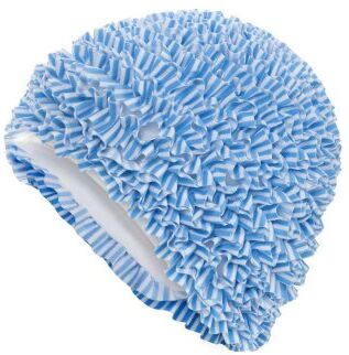Badmössa Frill swim cap ljusblå - Fashy