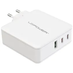 LC Power GaN-Ladegerät LC-GAN-100 USB-C/USB-A weiß