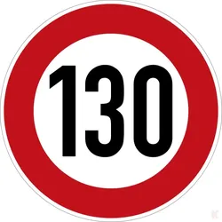 Klemos 2x2 Rund – Verkehrszeichen Zulässige Höchstgeschwindigkeit 274-130