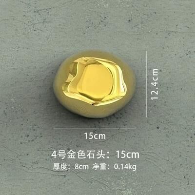 Uplift Picks 3D Gold Stone Wall Decor Modern Luxury Hanging Ornament Accent gold 15 Cm