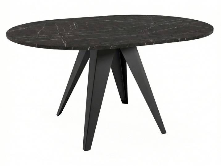 Beautysofa Esstisch GALA runder Tisch mit Metallgestell (Moderner Tisch für das Esszimmer, Runder Esstisch ausziehbar), ausziehbare Tischplatte für Küche & Esszimmer