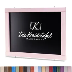 Die Kreidetafel Manufaktur Kreidetafel mit Holzrahmen / Zartrosa 140x60cm