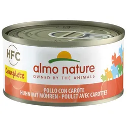 Almo Nature HFC Complete 70g Dose Katzennassfutter Sparpaket 48 x 70 Gramm Huhn mit Möhren